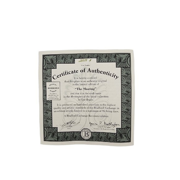 The Sharing Plate Messengers of the Spirit #6 Lee Bogle Bradford Exchange‎ - Picture 11 of 11